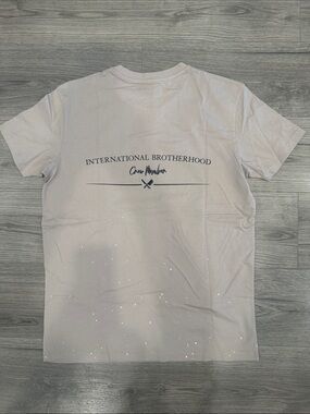 Distorted People International Brotherhood Crew Member Paint Splatter Men’s Sz L